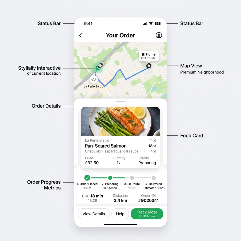 Mobile Food Delivery App Mockup